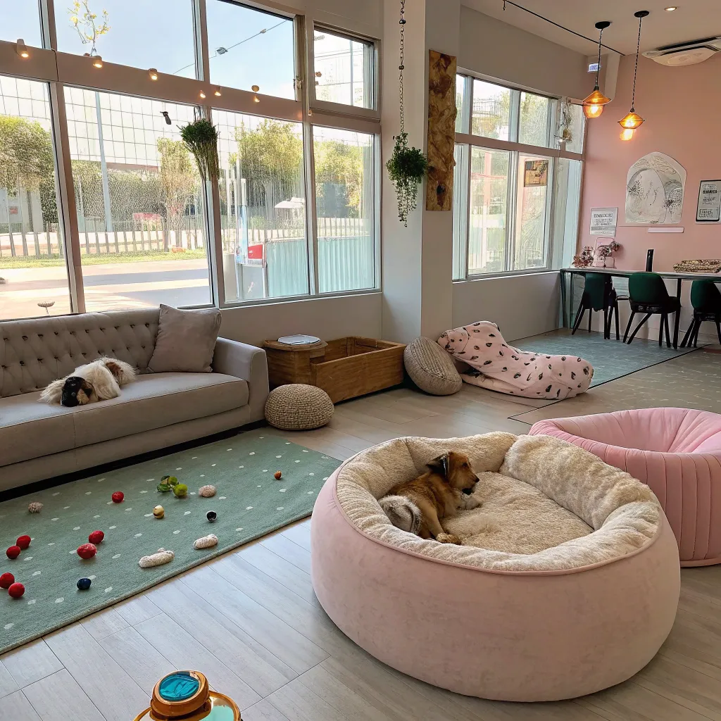 Cozy Paws Pet Hotel Lounge Area